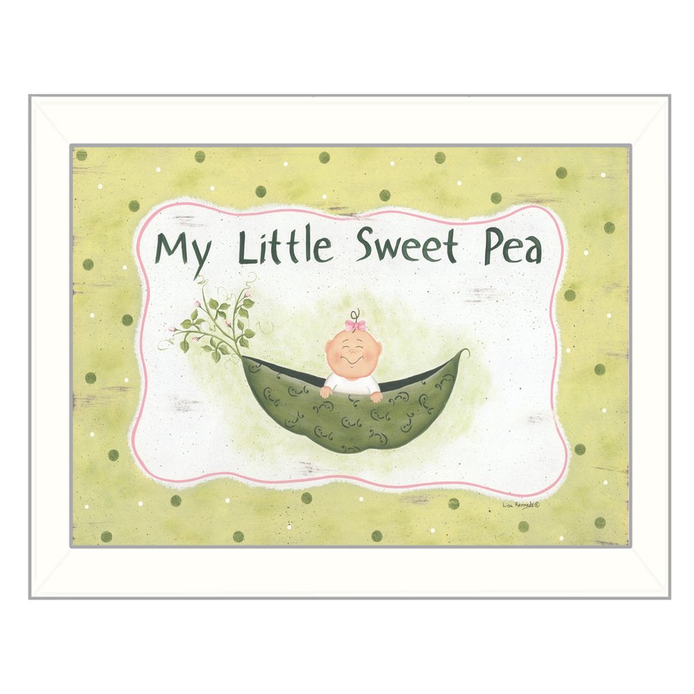 My Little Sweet Pea White Framed Print Wall Art — view 1