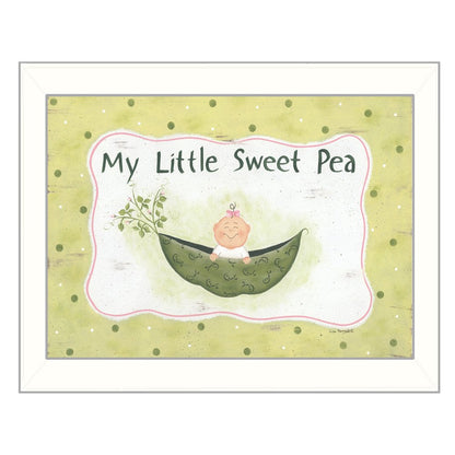 My Little Sweet Pea White Framed Print Wall Art HomeRoots