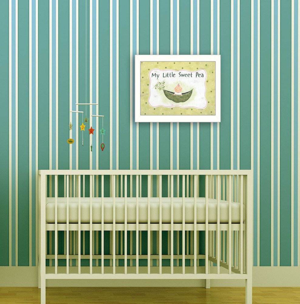 My Little Sweet Pea White Framed Print Wall Art — view 2