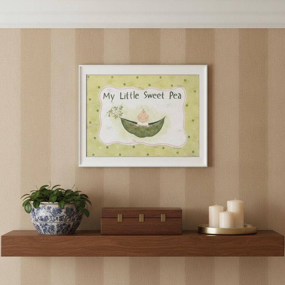 My Little Sweet Pea White Framed Print Wall Art HomeRoots