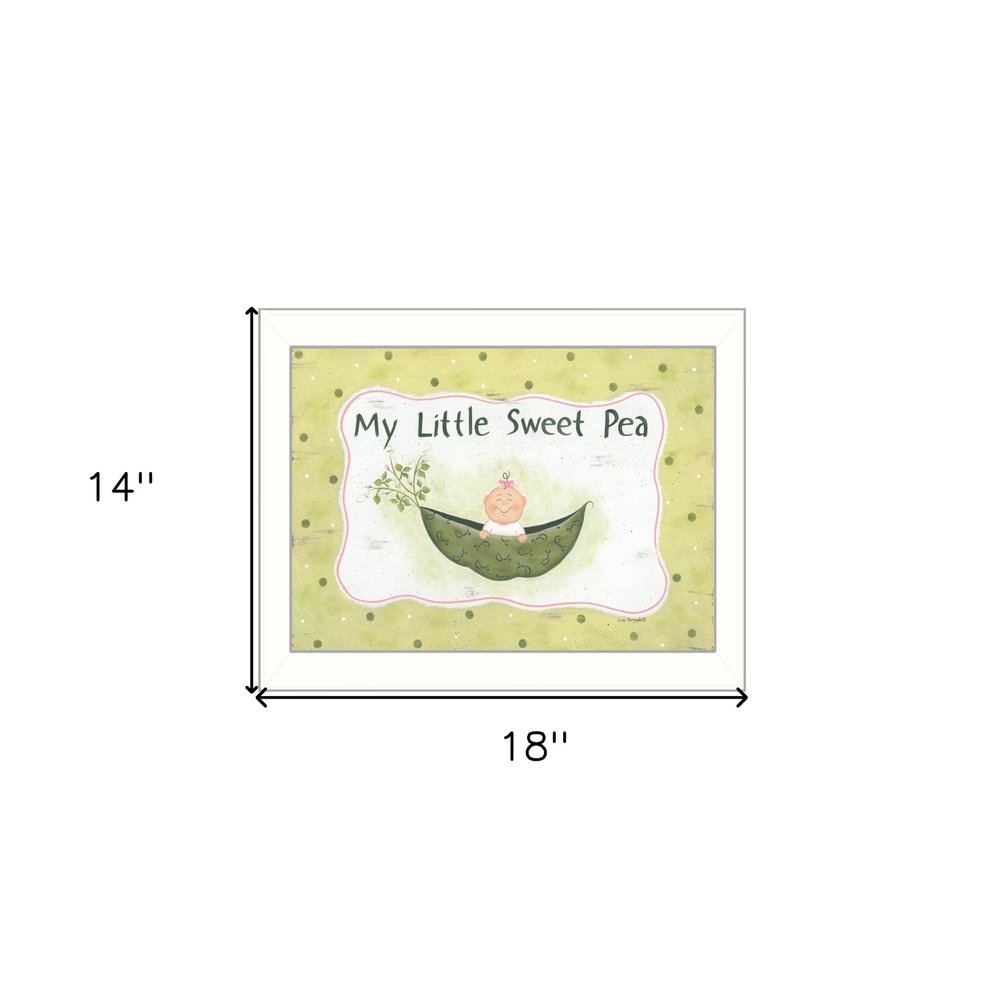 My Little Sweet Pea White Framed Print Wall Art HomeRoots