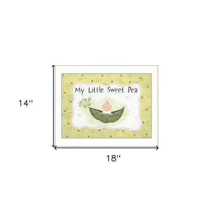 My Little Sweet Pea White Framed Print Wall Art HomeRoots