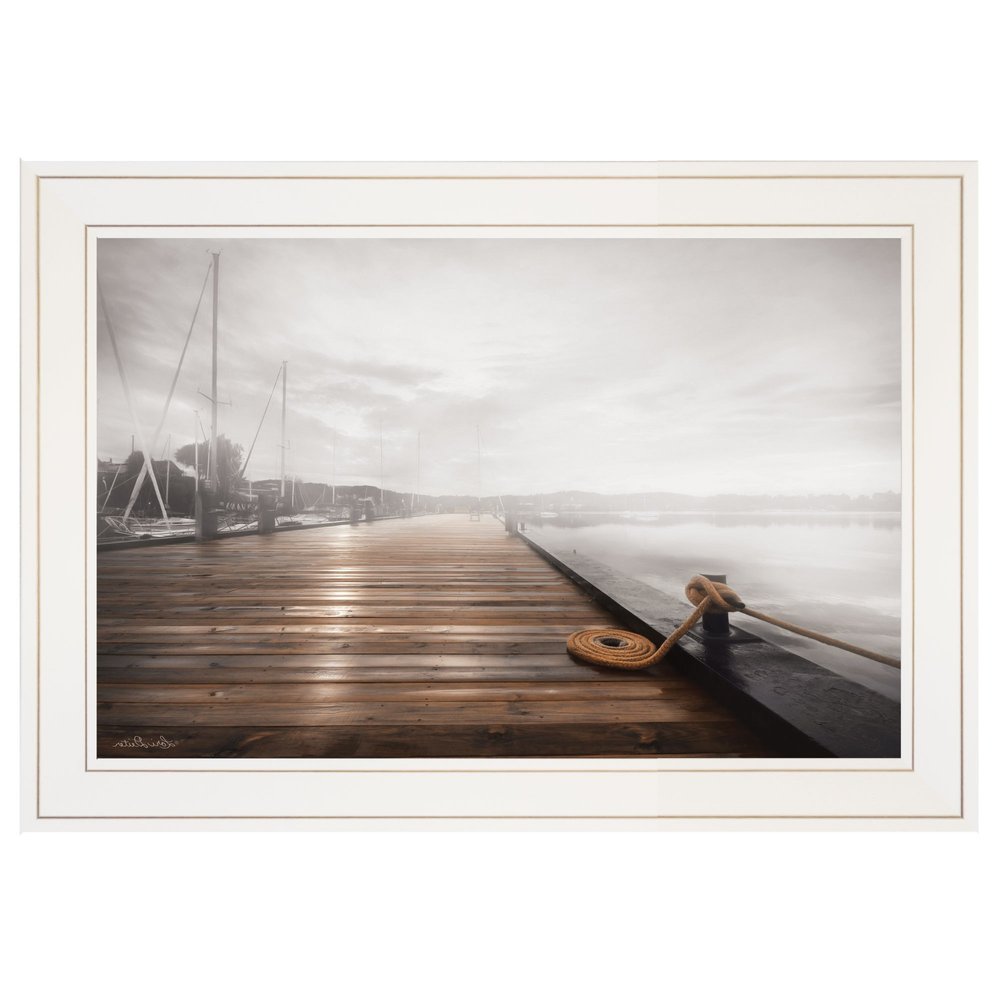 Newport Dock I White Framed Print Wall Art HomeRoots