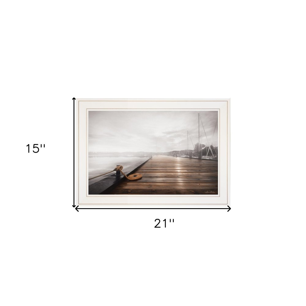 Newport Dock I White Framed Print Wall Art HomeRoots