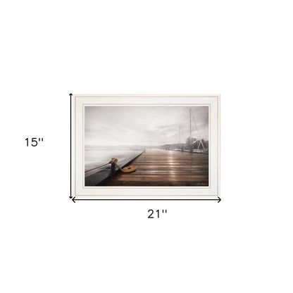 Newport Dock I White Framed Print Wall Art HomeRoots