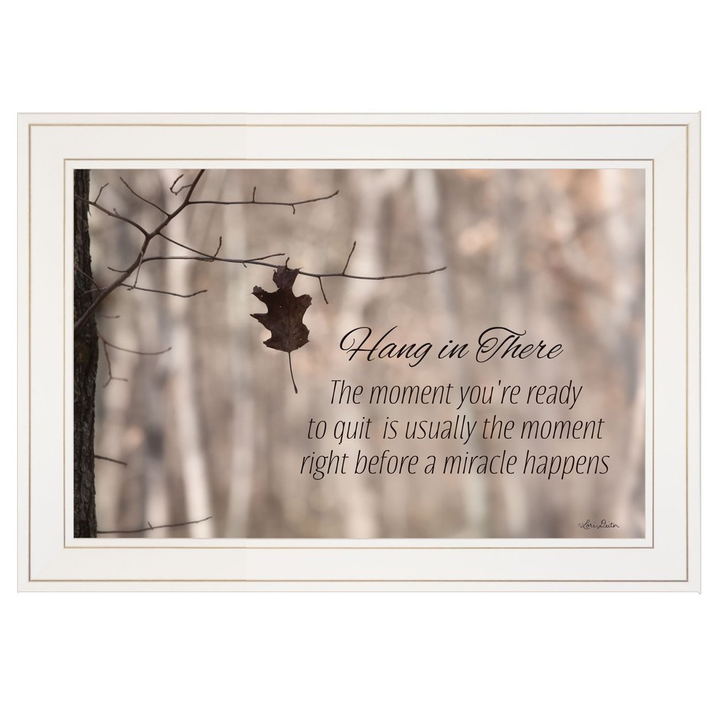 Hang in There 1 White Framed Print Wall Art HomeRoots