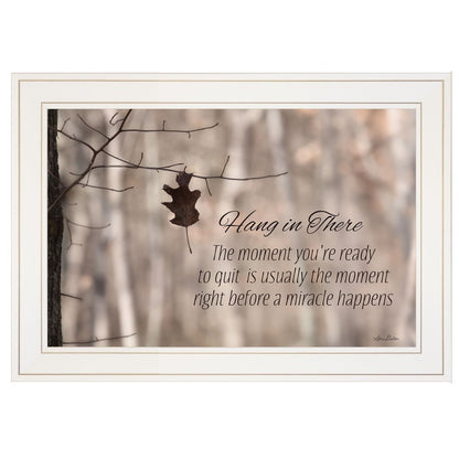 Hang in There 1 White Framed Print Wall Art HomeRoots