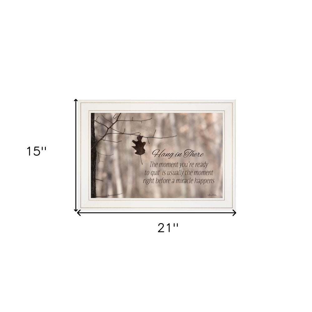 Hang in There 1 White Framed Print Wall Art — view 3