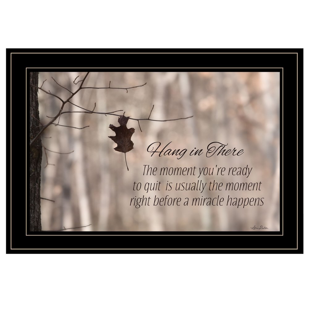 Hang in There 2 Black Framed Print Wall Art HomeRoots