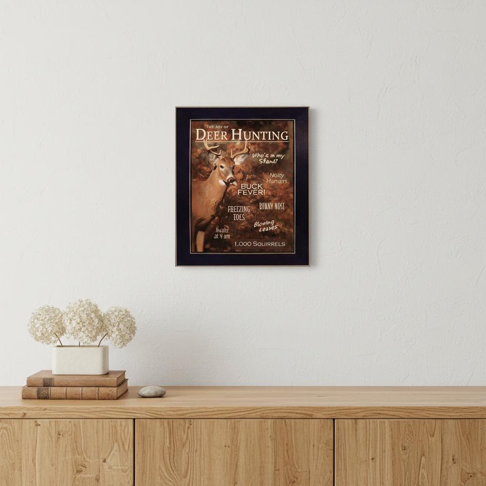 Joy of Hunting deer Black Framed Print Wall Art HomeRoots