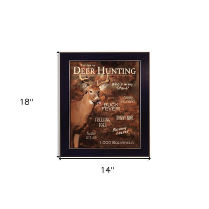 Joy of Hunting deer Black Framed Print Wall Art HomeRoots
