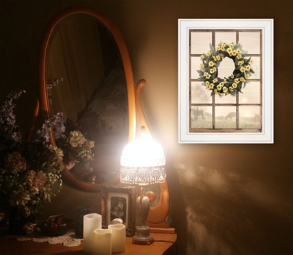 Country Gazing 2 White Framed Print Wall Art — view 3