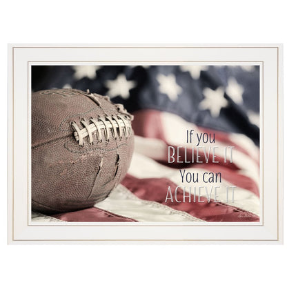 Football Believe It 1 White Framed Print Wall Art HomeRoots