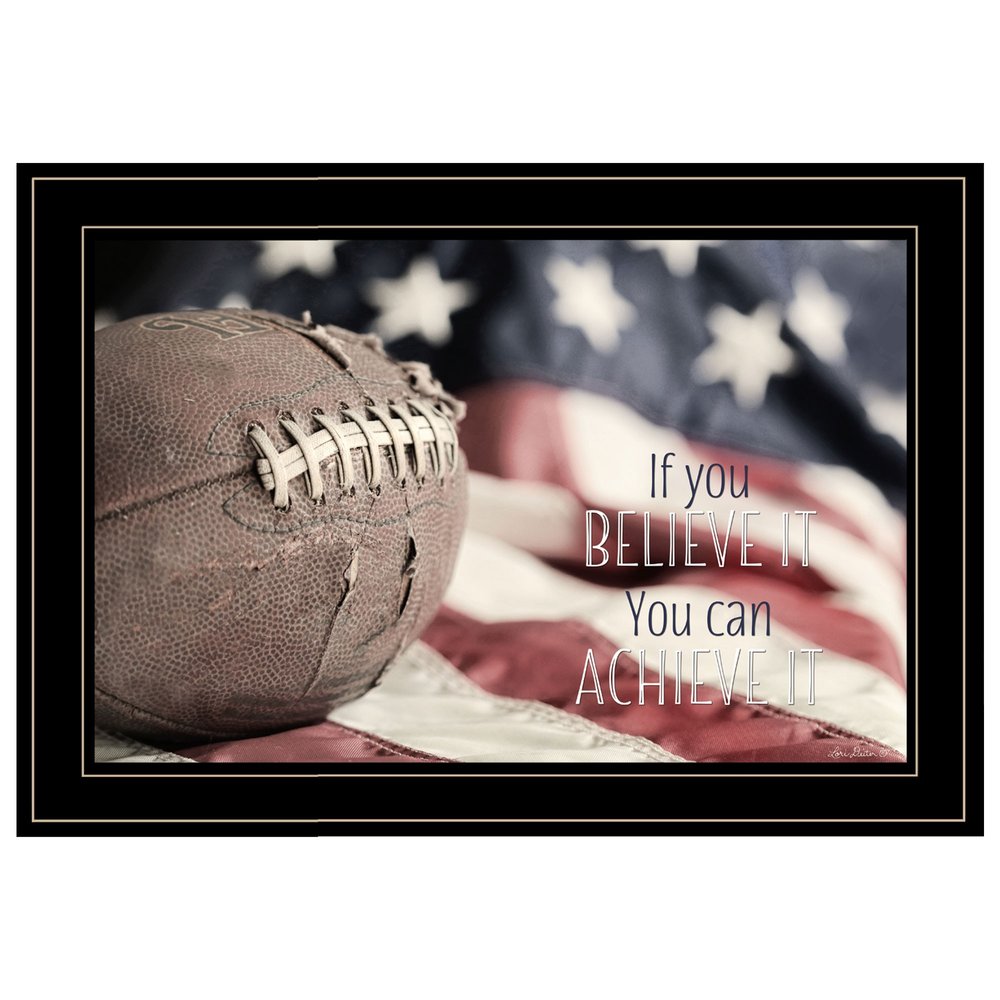 Football Believe It 2 Black Framed Print Wall Art HomeRoots