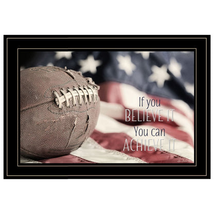 Football Believe It 2 Black Framed Print Wall Art HomeRoots