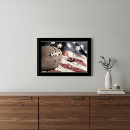 Football Believe It 2 Black Framed Print Wall Art HomeRoots