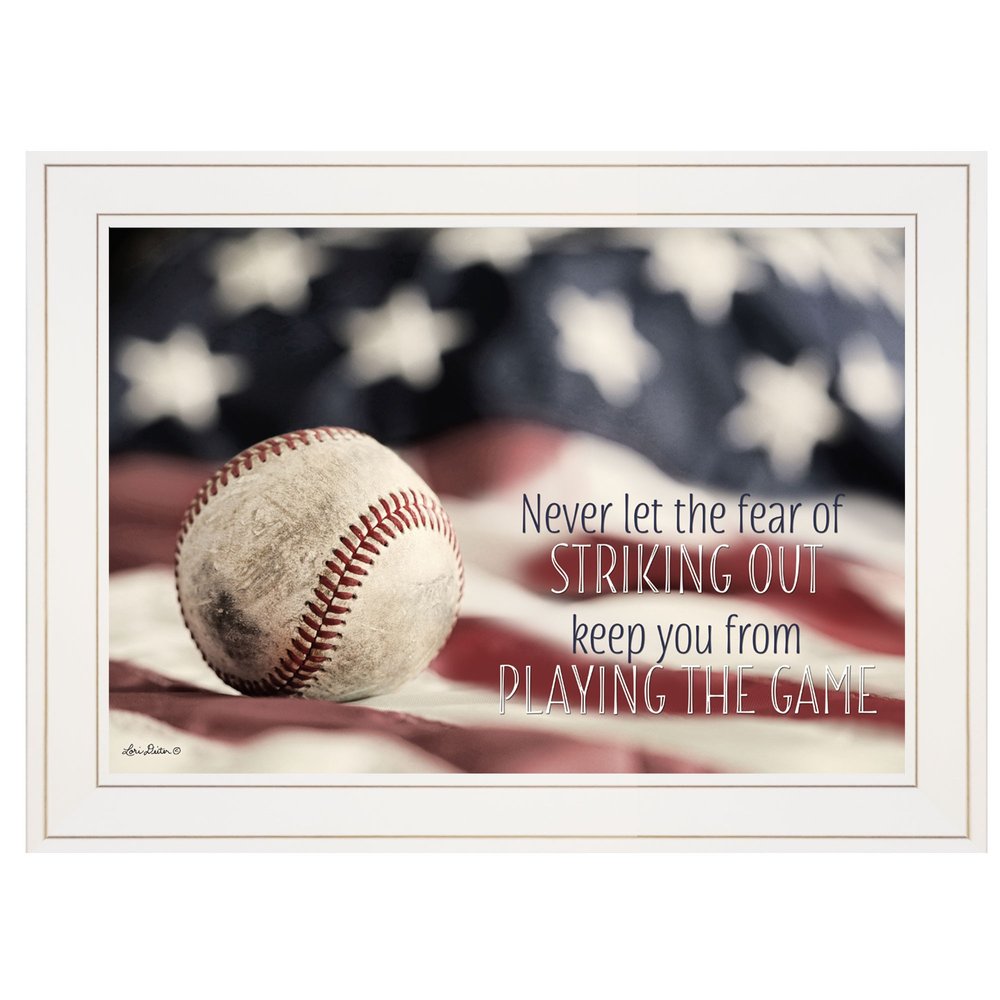 Baseball Playing the Game 1 White Framed Print Wall Art — view 1
