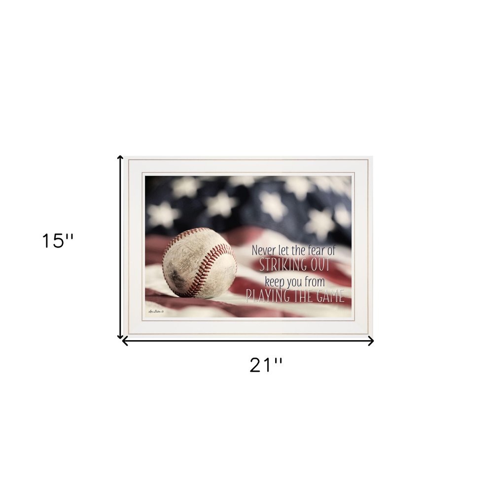 Baseball Playing the Game 1 White Framed Print Wall Art HomeRoots