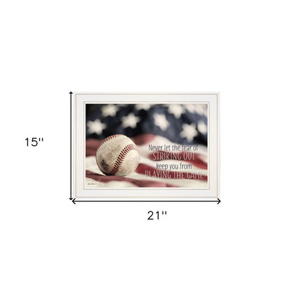 Baseball Playing the Game 1 White Framed Print Wall Art HomeRoots