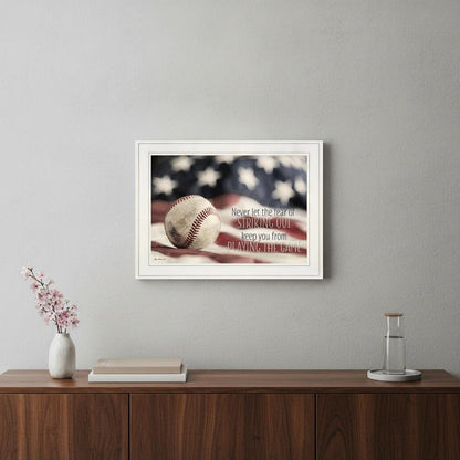 Baseball Playing the Game 1 White Framed Print Wall Art HomeRoots