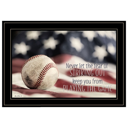 Baseball Playing the Game 2 Black Framed Print Wall Art HomeRoots