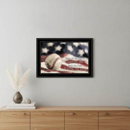Baseball Playing the Game 2 Black Framed Print Wall Art HomeRoots