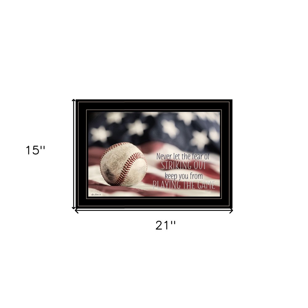 Baseball Playing the Game 2 Black Framed Print Wall Art HomeRoots