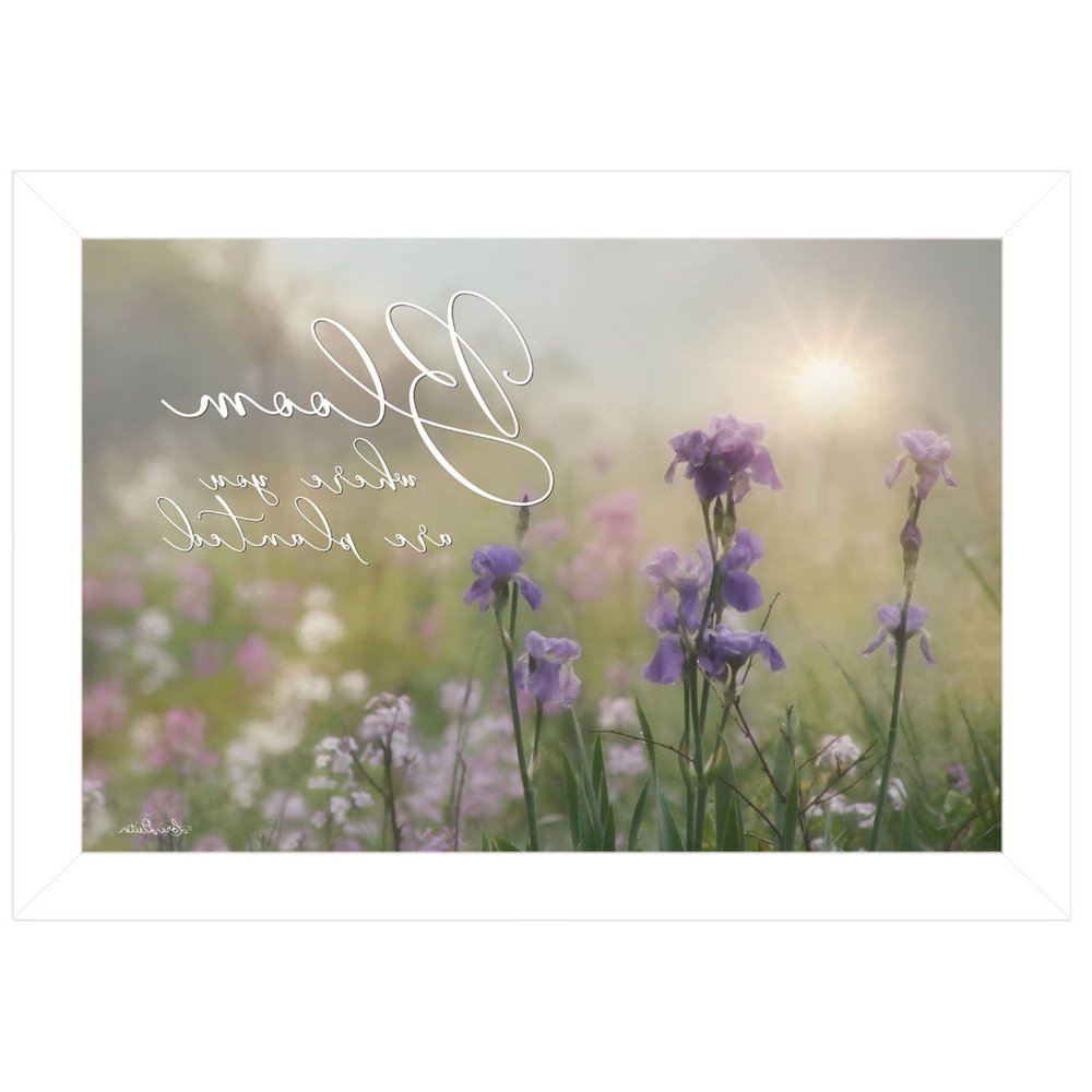 Bloom Where You are Planted White Framed Print Wall Art — view 4