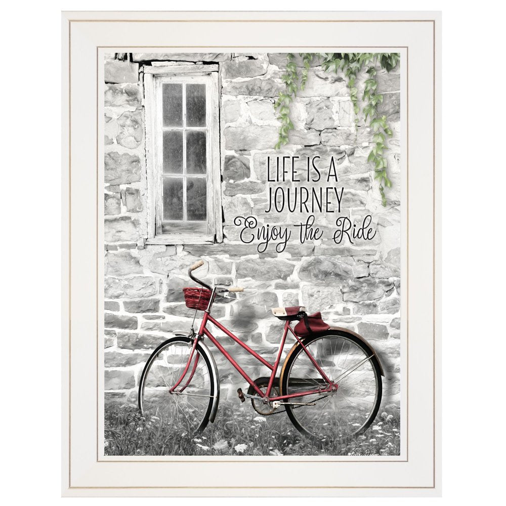 Life is a Journey 2 White Framed Print Wall Art — view 1