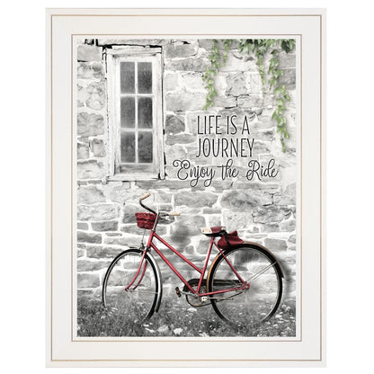 Life is a Journey 2 White Framed Print Wall Art HomeRoots