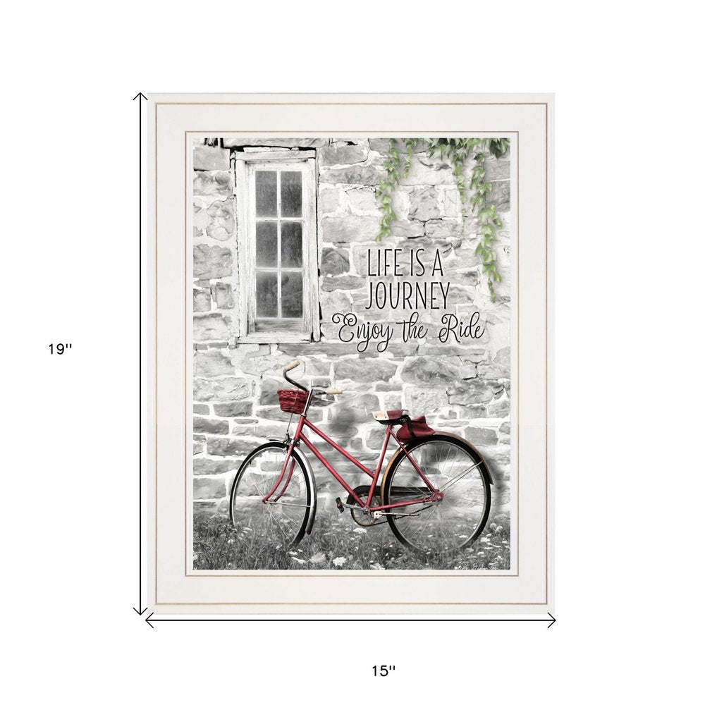 Life is a Journey 2 White Framed Print Wall Art HomeRoots