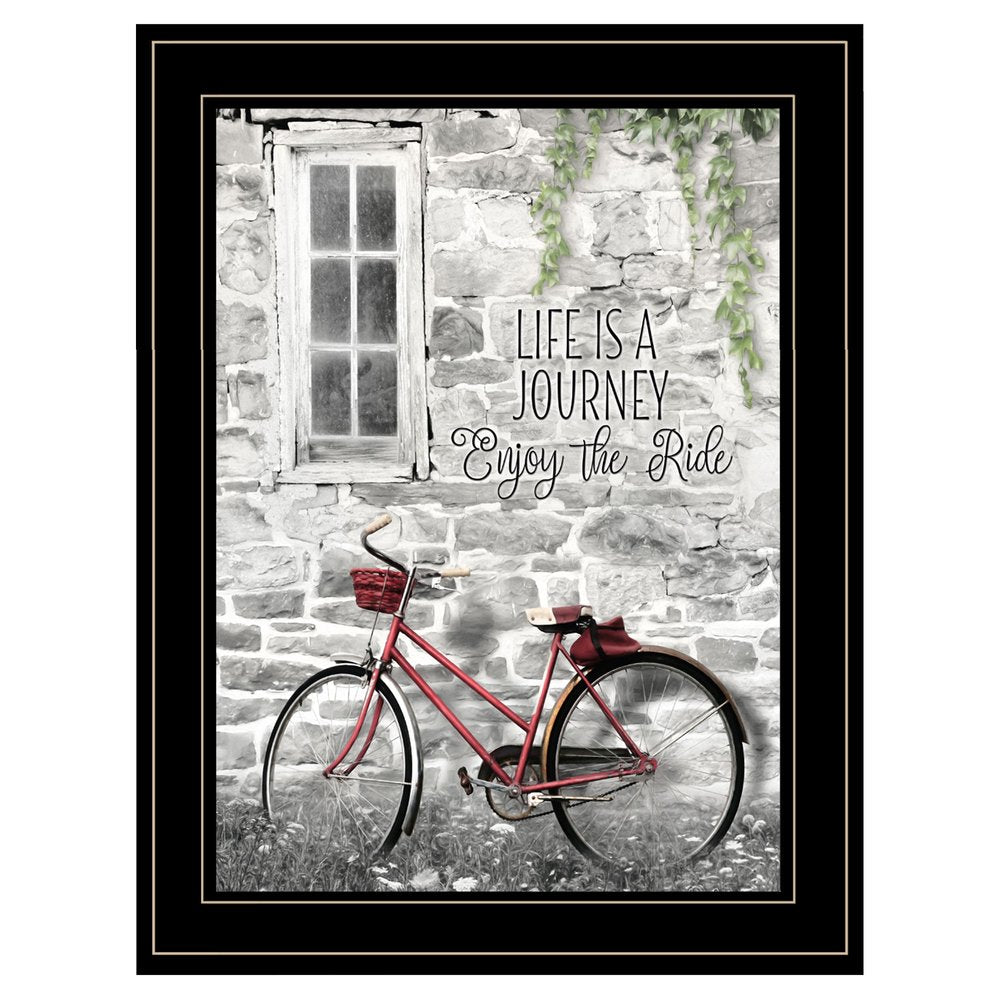 Life is a Journey 3 Black Framed Print Wall Art HomeRoots