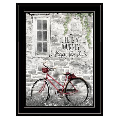 Life is a Journey 3 Black Framed Print Wall Art HomeRoots