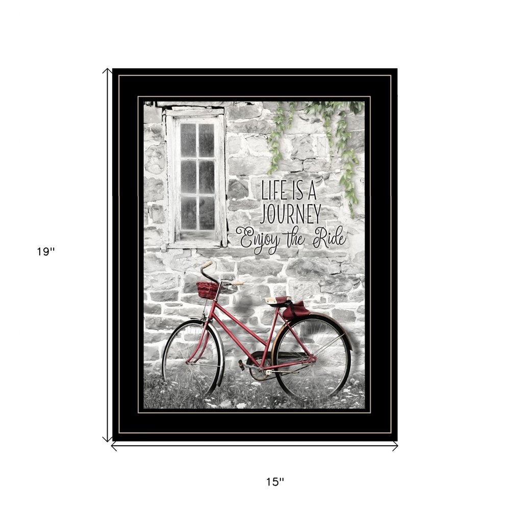 Life is a Journey 3 Black Framed Print Wall Art HomeRoots