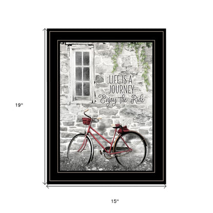 Life is a Journey 3 Black Framed Print Wall Art HomeRoots