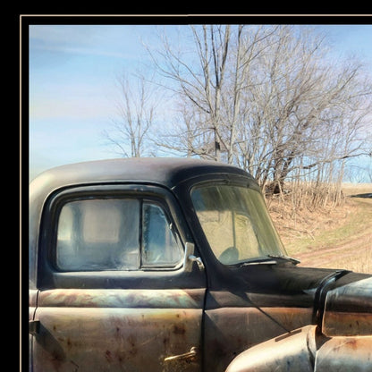 Vintage Farm Trucks 2 Black Framed Print Wall Art HomeRoots