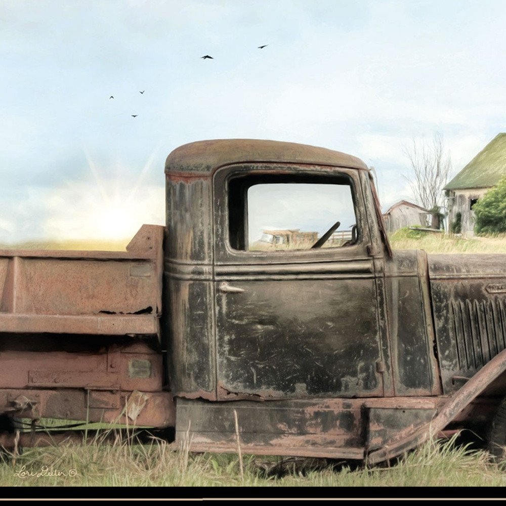 Vintage Farm Trucks I 2 Black Framed Print Wall Art — view 8