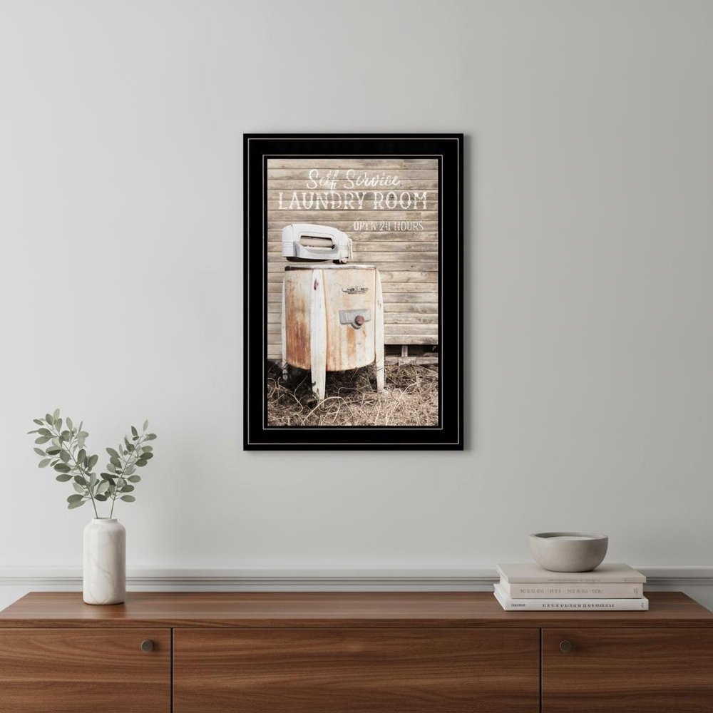 Laundry Room 2 Black Framed Print Bathroom Wall Art — view 4