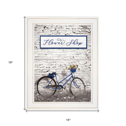 Flower Shop Bicycle 1 White Framed Print Wall Art HomeRoots