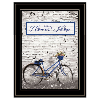 Flower Shop Bicycle 2 Black Framed Print Wall Art HomeRoots