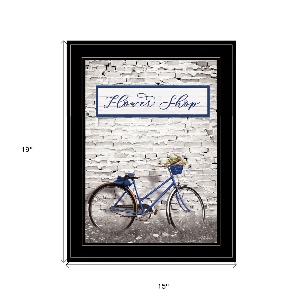 Flower Shop Bicycle 2 Black Framed Print Wall Art HomeRoots