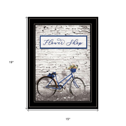 Flower Shop Bicycle 2 Black Framed Print Wall Art HomeRoots