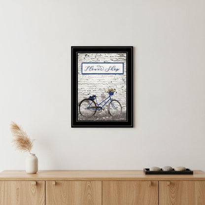 Flower Shop Bicycle 2 Black Framed Print Wall Art HomeRoots