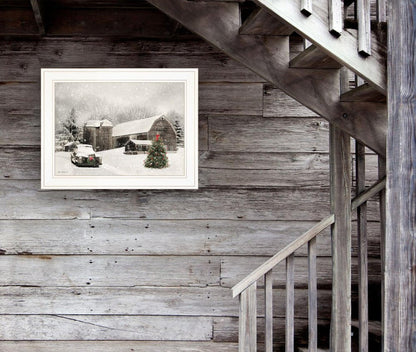 Farmhouse Christmas 1 White Framed Print Wall Art HomeRoots