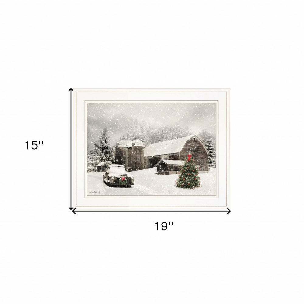 Farmhouse Christmas 1 White Framed Print Wall Art — view 4