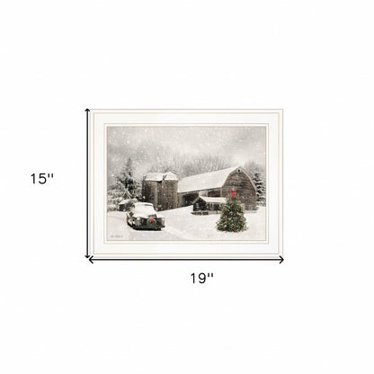 Farmhouse Christmas 1 White Framed Print Wall Art HomeRoots