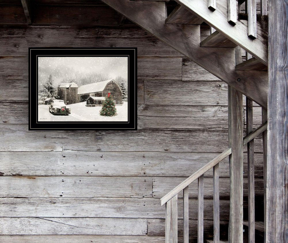 Farmhouse Christmas 2 Black Framed Print Wall Art HomeRoots