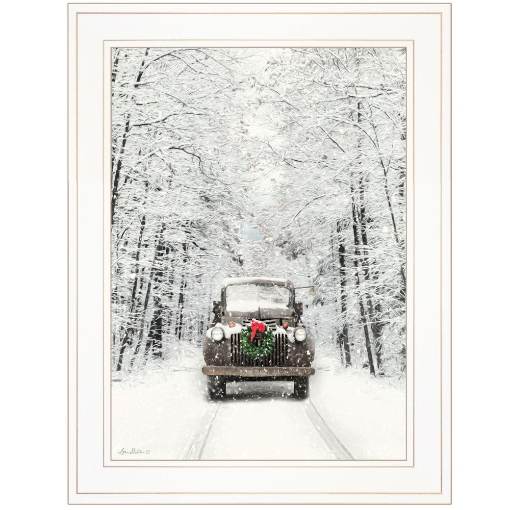 Antique Christmas 1 White Framed Print Wall Art — view 2
