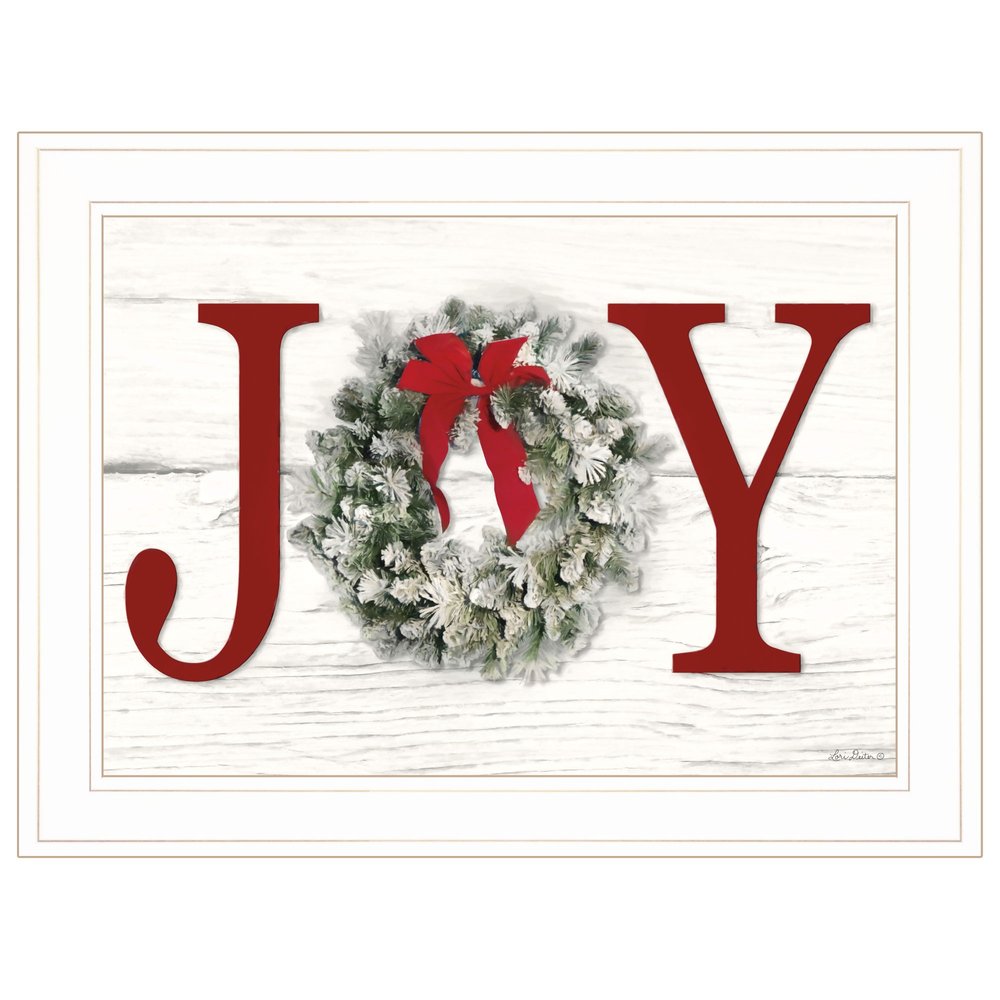 Christmas Joy 4 White Framed Print Wall Art — view 2