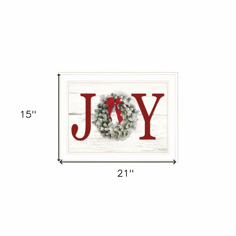 Christmas Joy 4 White Framed Print Wall Art — view 7